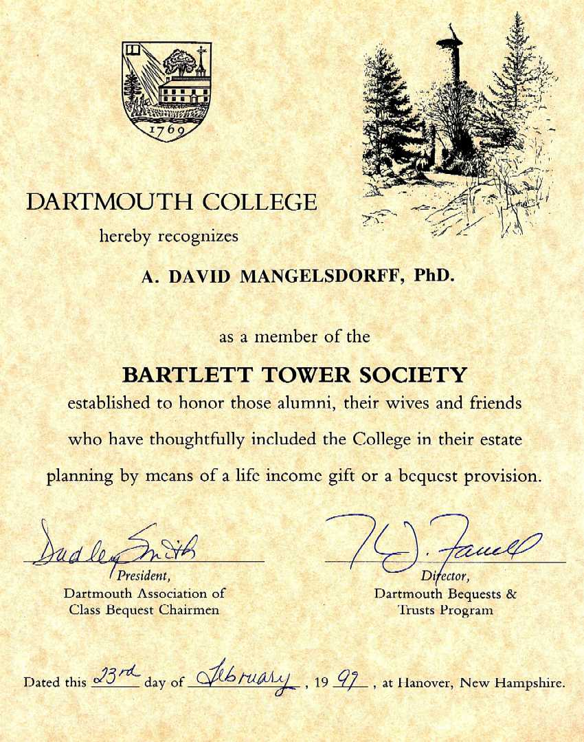 Barlett Tower Society